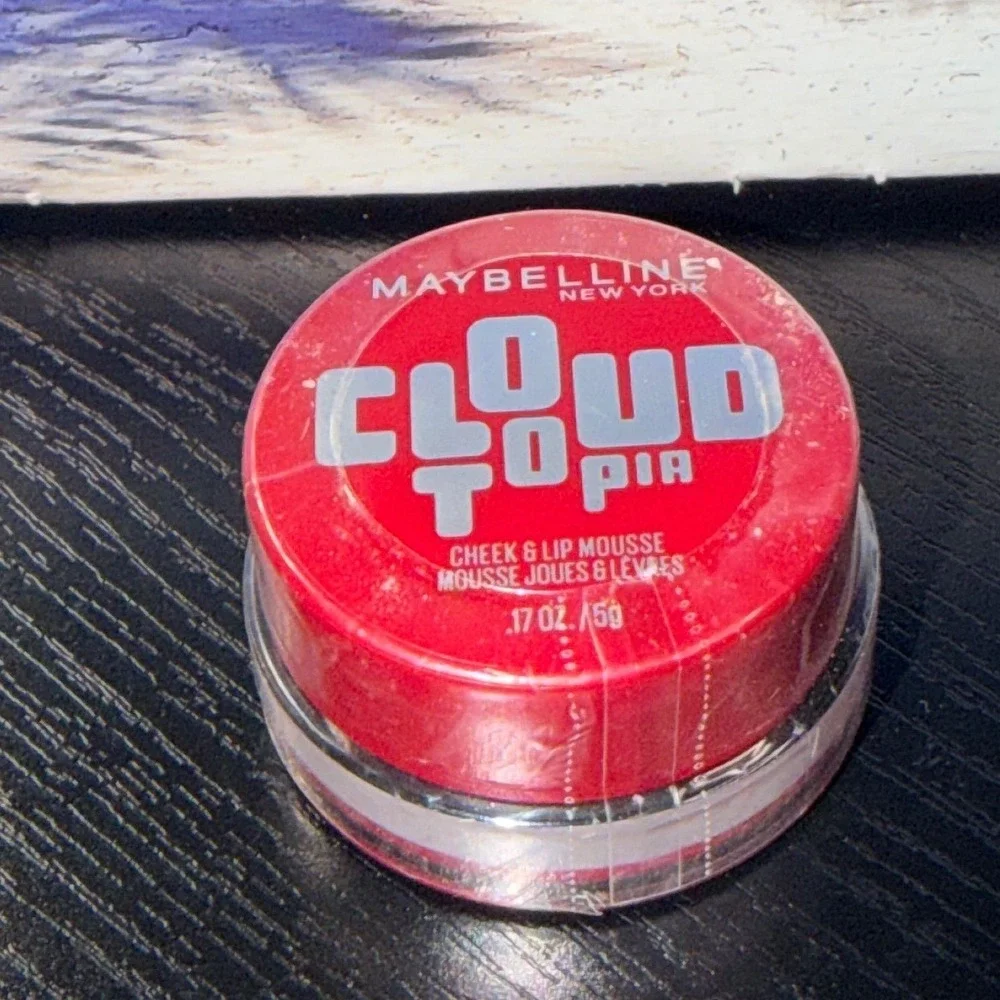 Maybelline Cloudtopia Cheek and Lip Mousse 02 Ethereal Rouge Red 0.17oz New
